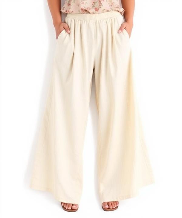 Flowy Cotton Palazzo – Cream